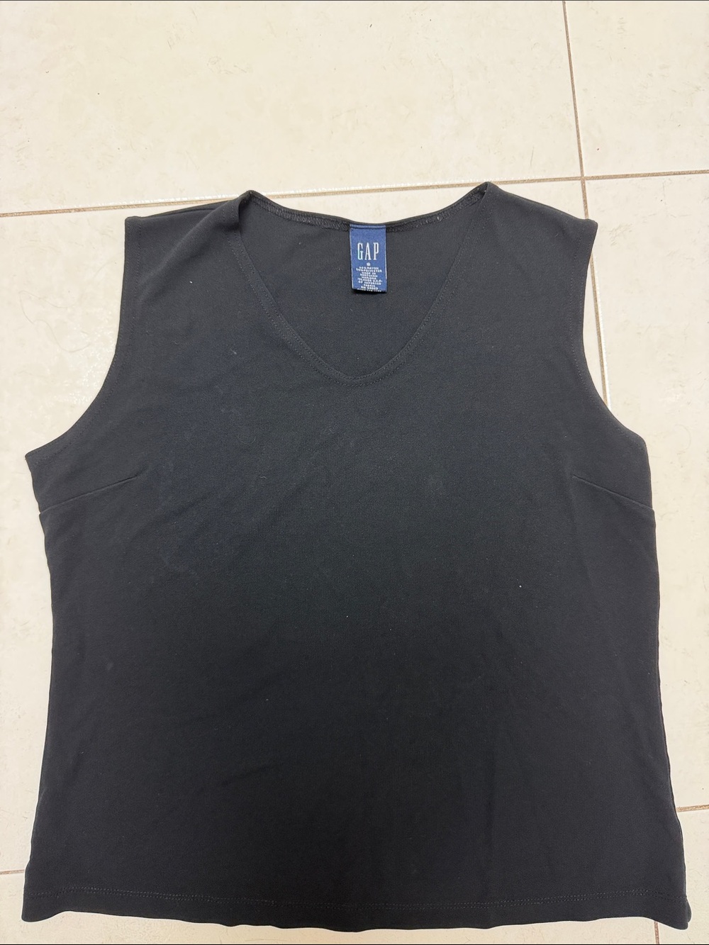 GAP Black V-Neck Sleeveless Tank Top